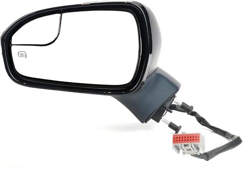 Updated Passenger Side Mirror Assembly Compatible with Ford Fusion 2013-2022, with Power Heated, Turn Signal, Puddle Light, Blind Spot Mirror (7pin Right Unpainted) in Saudi Arabia