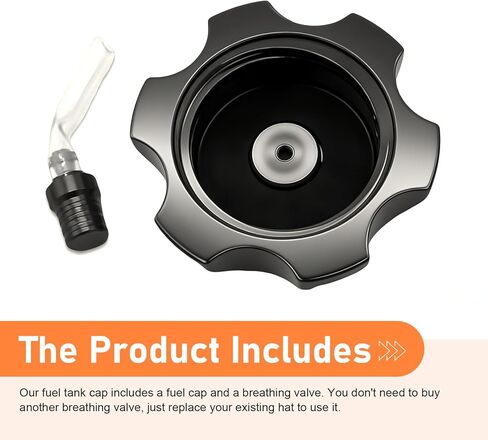 Motorcycle Fuel Tank Cap, 50-250 CC Hexagonal CNC Fuel Cap, Alloy Leak-proof Cover with Vent Breathing Valve Oiler, for Most Dirt Bikes Pit Bikes Motorcycles (Black) in Saudi Arabia