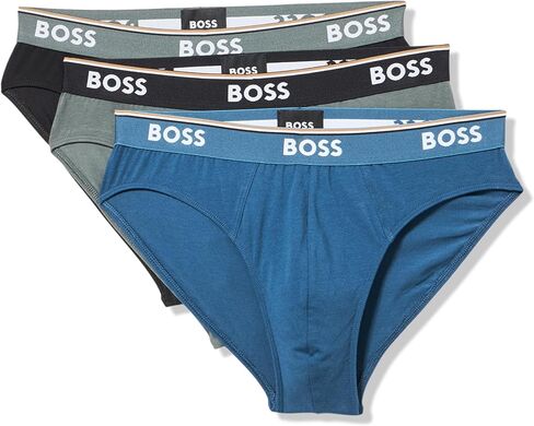 BOSS Men's 3-pack Bold Logo Solid Briefs in Saudi Arabia
