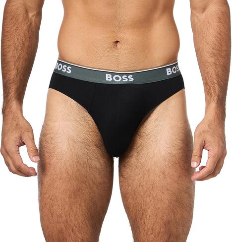 BOSS Men's 3-pack Bold Logo Solid Briefs in Saudi Arabia