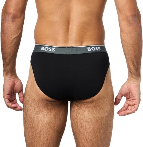 BOSS Men's 3-pack Bold Logo Solid Briefs in Saudi Arabia
