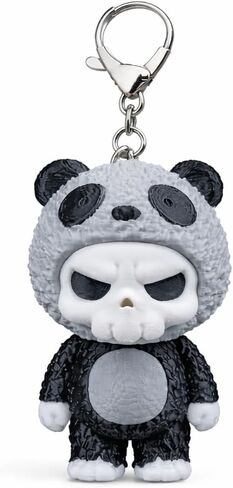 Chatelet Skull Panda Keychain Figurine | Cute Panda Skull Bag Charm | Collectible Keytag for Backpacks, Purses & Keys in Saudi Arabia