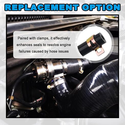 6PCS 5Ft Silicone Vacuum Hose Automotive Kit,ID 3/8",5/16",1/4",3/16",5/32",1/8" Vacuum Lines Automotive with Tee/Straight/Reducer Connector & Clamps,Professional Vacuums Line Kit in Saudi Arabia
