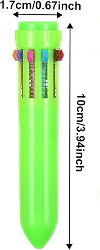 HESTYA 90 Pcs Multicolor Ballpoint Pen 10-in-1 Christmas Shuttle Pens 0.5 mm Retractable Ballpoint Pens Colorful Plastic Neon Pen for Christmas Office Supplies Gift in Kuwait