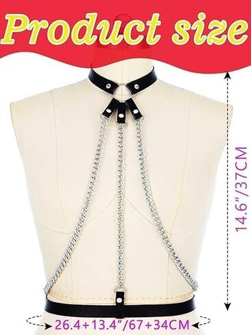 TWINKLEDE Chest Harness Punk Black Body Gothic Harness Belts for Woman in Saudi Arabia
