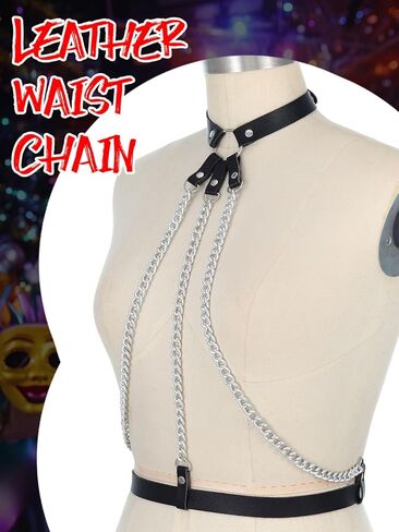 TWINKLEDE Chest Harness Punk Black Body Gothic Harness Belts for Woman in Saudi Arabia