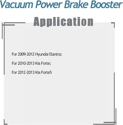 PartsFlow Power Brake Booster For 2009-2012 Hyundai Elantra 2010-2013 Kia Forte 2010-2013 Kia Forte Koup 2012-2013 Kia Forte5 53-6801 in Saudi Arabia