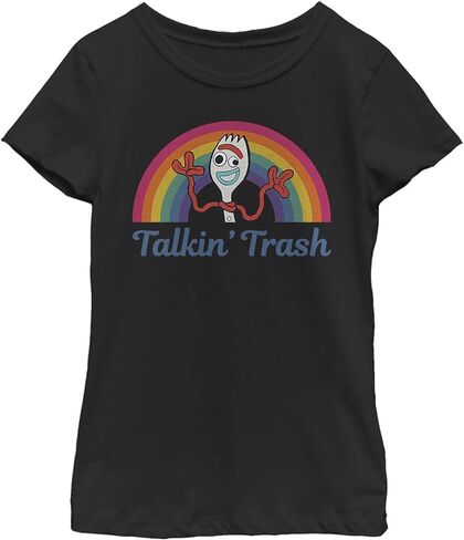 Fifth Sun Girls' Disney Pixar Toy Story 4 Talkin Trash Girl's Solid Crew Tee in Saudi Arabia