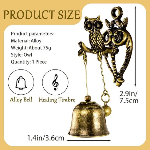 Magnetic Shopkeepers Bell for Door Opening, Animal Figure Decorative Doorbell, Antique Style Shopkeepers Door Bell, Delicate Office Store Entrance Front Porch Door Bell, 1 Piece in Kuwait