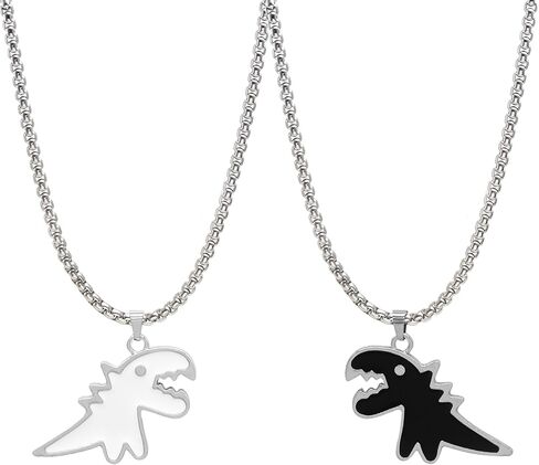 ZMANYIJEW Hugging Fox and Wolf Pendant Necklace Matching Friendship Necklace Inspired Couple Necklace BFF Long-Range Matching Friendship Necklace in Saudi Arabia