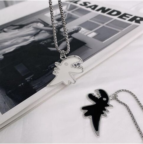 ZMANYIJEW Hugging Fox and Wolf Pendant Necklace Matching Friendship Necklace Inspired Couple Necklace BFF Long-Range Matching Friendship Necklace in Saudi Arabia
