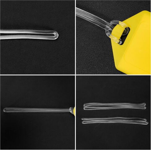 100 عبوة من حلقات بطاقات الأمتعة الشفافة من سيفيليا، بلاستيك غير قابل للكسر، تستخدم على نطاق واسع للهويات الشخصية للنزهات اليومية وبطاقات الأمتعة على الأمتعة in Kuwait