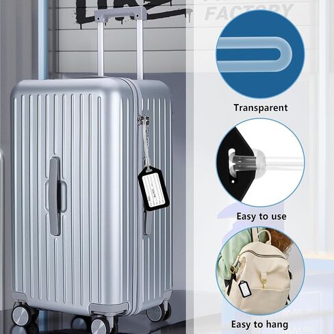 100 عبوة من حلقات بطاقات الأمتعة الشفافة من سيفيليا، بلاستيك غير قابل للكسر، تستخدم على نطاق واسع للهويات الشخصية للنزهات اليومية وبطاقات الأمتعة على الأمتعة in Kuwait