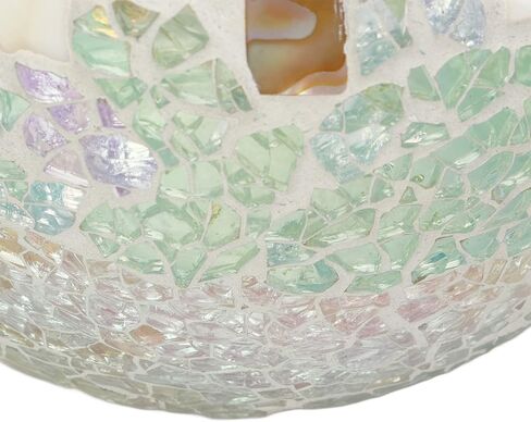 MINGZHE Mosaic Glass Tea Light Holder, Mosaic Glass Tealight Candle Bowl Colorful Tea Light Holder for Wedding Centerpieces Party Home Table Decor in Kuwait