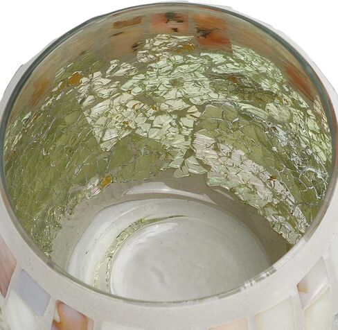 MINGZHE Mosaic Glass Tea Light Holder, Mosaic Glass Tealight Candle Bowl Colorful Tea Light Holder for Wedding Centerpieces Party Home Table Decor in Kuwait