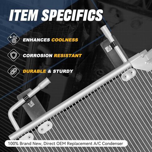 Auto Dynasty Air Conditioning A/C Condenser Compatible with 1994 1995 1996 1997 Dodge Ram 1500 2500 3500 Pickup, Aluminum AC Condenser Replacement DPI 4580, CH3030128 in Saudi Arabia