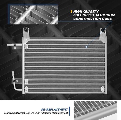Auto Dynasty Air Conditioning A/C Condenser Compatible with 1994 1995 1996 1997 Dodge Ram 1500 2500 3500 Pickup, Aluminum AC Condenser Replacement DPI 4580, CH3030128 in Saudi Arabia