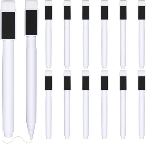 Sibba 12PCS Fine Tip Dry Erase Markers Magnetic Whiteboard Markers with Eraser Caps Low Odor White Board Marker for Teachers Classroom Office Home Glass Surface Fine Tip Dry Erase Pens for Kids Adults in Saudi Arabia