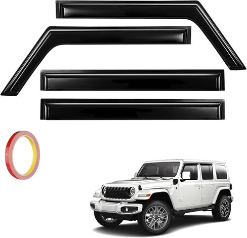 4 قطع أقنعة تهوية النافذة، منحرفات النافذة الخارجية، واقيات المطر لـ 1999-2006 Chevy Silverado/GMC Sierra 1500/2500/3500/2500HD in Kuwait