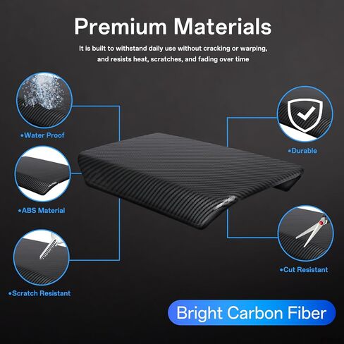 غطاء مسند ذراع وحدة التحكم المركزية لسيارة Tesla Model Y Juniper 2026 2025 وModel 3 Highland 2026 2025 2024، أغطية مسند الذراع ملحقات داخلية لوحدة التحكم، ألياف الكربون الساطعة in Kuwait