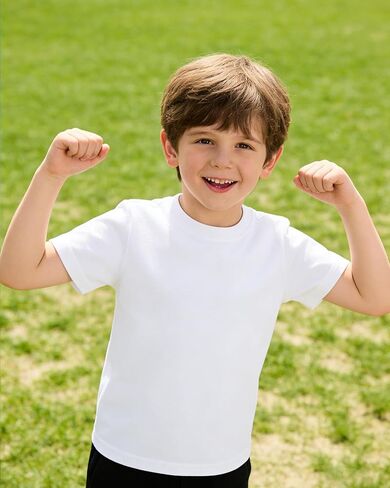 1 Pack Cotton Boys Kids Tshirt Short Sleeve Summer Tops Clothes Tee Shirts for Toddlers(Age 4-12) in Saudi Arabia
