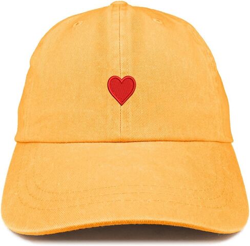 Trendy Apparel Shop Emoticon Heart Embroidered Washed Cotton Adjustable Cap in Saudi Arabia