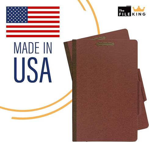 مجلد ملفات أحمر من نوع كارنيليا مقسم واحد - حجم قانوني | صندوق 10 | 2/5 علامة التبويب العلوية ROC | توسيع 2 بوصة | أربعة شوكات تثبيت 2 بوصة | صنع في أمريكا in Kuwait