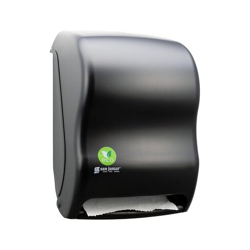 San Jamar Tear-N-Dry Classic Paper Towel Dispenser with Touchless Dispensing for Bathroom, Kitchens, Restaurants, And Cafeterias, Plastic, 10 Inches, Black Pearl in Saudi Arabia