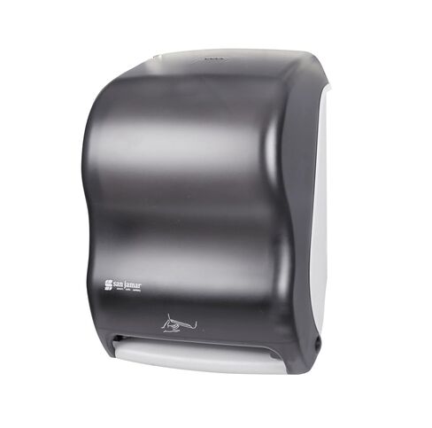 San Jamar Tear-N-Dry Classic Paper Towel Dispenser with Touchless Dispensing for Bathroom, Kitchens, Restaurants, And Cafeterias, Plastic, 10 Inches, Black Pearl in Saudi Arabia