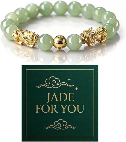 Money Bracelets for Women, Feng Shui Lucky Wealth Bracelet, Jade Crystal Bracelet Good Luck Jewelry Gifts for Her Him in Saudi Arabia