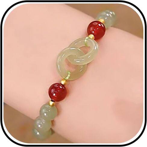 Money Bracelets for Women, Feng Shui Lucky Wealth Bracelet, Jade Crystal Bracelet Good Luck Jewelry Gifts for Her Him in Saudi Arabia