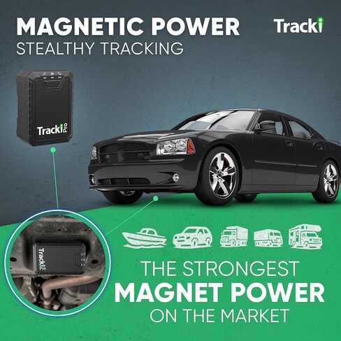 Tracki Pro GPS Tracker للمركبات لمدة تصل إلى 12 شهرًا، أصول مغناطيسية مقاومة للماء، متعقب في الوقت الحقيقي، 4G LTE، عمر بطارية طويل 2-12 شهرًا، مسافة غير محدودة، الاشتراك مطلوب، مراقبة السرعة، سياج جغرافي in Kuwait