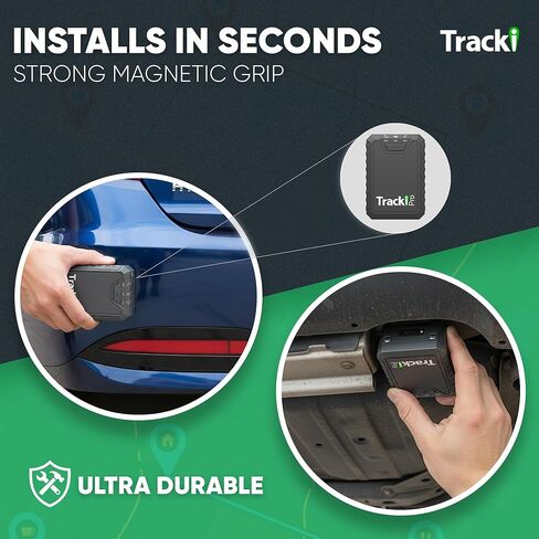 Tracki Pro GPS Tracker للمركبات لمدة تصل إلى 12 شهرًا، أصول مغناطيسية مقاومة للماء، متعقب في الوقت الحقيقي، 4G LTE، عمر بطارية طويل 2-12 شهرًا، مسافة غير محدودة، الاشتراك مطلوب، مراقبة السرعة، سياج جغرافي in Kuwait