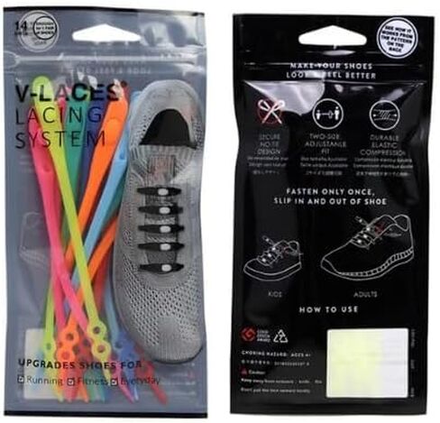 14pcs No Tie Shoelaces for Kids and Adults Waterproof Silicone Elastic Sneakers Easy Slip Solution in Saudi Arabia