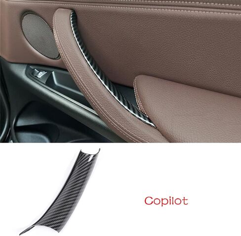 غطاء مقبض باب السيارة لسيارة BMW X5 X6 F15 F16 2014-2018 مقابض سحب الأبواب الداخلية ملحقات غطاء تزيين واقية (X5 F15 2014-2018/X6 F16 2015-2019، لون ألياف الكربون) in Kuwait