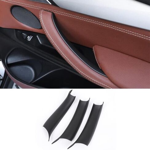 غطاء مقبض باب السيارة لسيارة BMW X5 X6 F15 F16 2014-2018 مقابض سحب الأبواب الداخلية ملحقات غطاء تزيين واقية (X5 F15 2014-2018/X6 F16 2015-2019، لون ألياف الكربون) in Kuwait