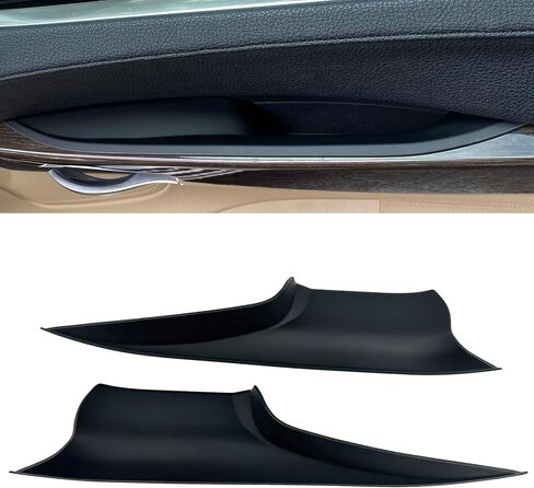 أغطية مقبض سحب باب السيارة الداخلي متوافقة مع BMW 7 Series F02 F04 غطاء تزيين واقٍ لمقابض الأبواب لـ 750Li، 740Ld، 740Li، 750Li، 760Li (4 قطع من ألياف الكربون) in Kuwait