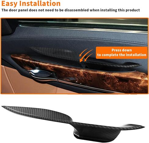 Car Interior Door Pull Handle Covers Compatible with BMW 7 Series F02 F04 Door Handles Protective Decorate Cover for 750Li, 740Ld, 740Li, 750Li, 760Li(4PCS Carbon Fiber Color) in Saudi Arabia