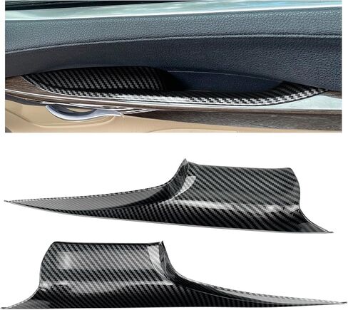 Car Interior Door Pull Handle Covers Compatible with BMW 7 Series F02 F04 Door Handles Protective Decorate Cover for 750Li, 740Ld, 740Li, 750Li, 760Li(4PCS Carbon Fiber Color) in Saudi Arabia