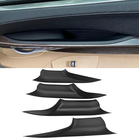 Car Interior Door Pull Handle Covers Compatible with BMW 7 Series F02 F04 Door Handles Protective Decorate Cover for 750Li, 740Ld, 740Li, 750Li, 760Li(4PCS Carbon Fiber Color) in Saudi Arabia
