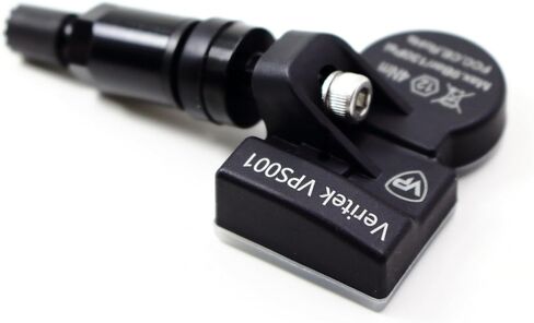 مجموعة من 4 أجهزة استشعار ضغط الإطارات Veritek VPS001 TPMS 433mhz لبورشه فولكس فاجن OE الجزء # 9A790727502 5Q0907275 5Q0-907-275B مع سيقان صمام ألومنيوم سوداء in Saudi Arabia
