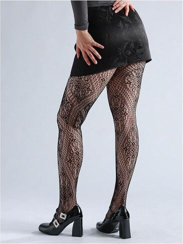 WDIRARA Women's 3 Pairs Fishnet Tights Mesh High Waist Stockings Y2k Gothic Punk Pantyhose in Saudi Arabia