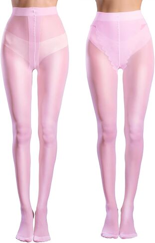 FANCAME Womens Sheer Tights 2-Pack - Classic Bikini Gusset & T Crotch Pantyhose Plus Size, Ultra-Soft 20D Snag-Resistant in Saudi Arabia