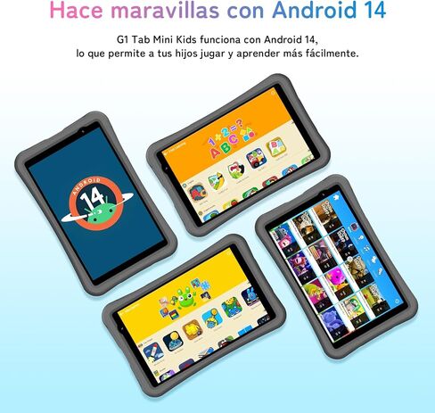 UMIDIGI Kids Tablet WiFi 6 Android 14 G1 Tab Mini Kids 8 inch Full HD, Tablet for Kids 7(3+4) G RAM/TF 1TB, 32G, Parental Control, 5000mAh, EVA Shockproof Case, Kids App Pre-Installed in Kuwait