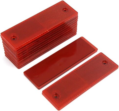 Generic Red Plastic Car Van Stick-on Safety Reflector Side Marker Reflective Panel 12PCS in Saudi Arabia
