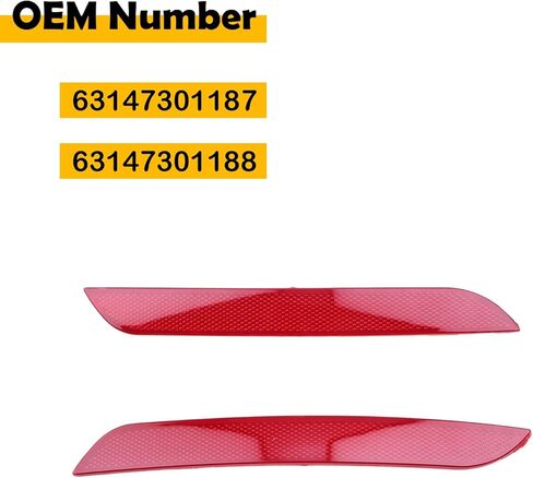 63147301187 63147301188 Left Right Side Rear Bumper Reflector Strip Cover Compatible with BMW 3 Series F30 Sedan 4 Series F32/F33 in Saudi Arabia