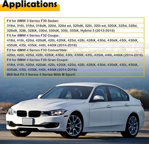63147301187 63147301188 Left Right Side Rear Bumper Reflector Strip Cover Compatible with BMW 3 Series F30 Sedan 4 Series F32/F33 in Saudi Arabia