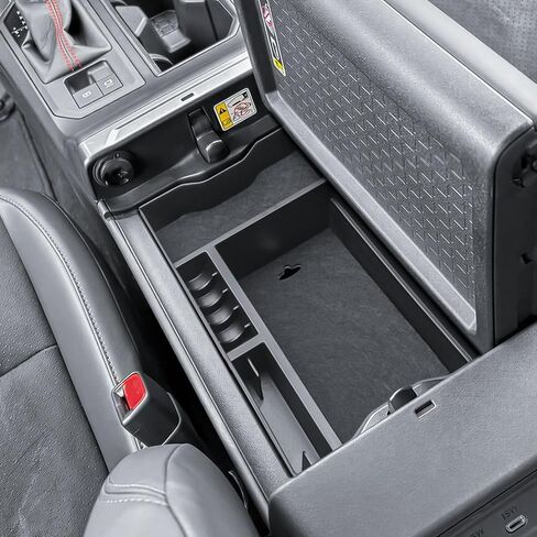 TACOBRO Center Console Tray Organizer Compatible with Toyota RAV4 Accessories 2026, 2026 RAV-4 Armrest Insert Container ABS Material Secondary Storage Box in Saudi Arabia