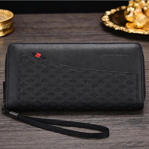 Men's Short Wallet, Zipper Mini Surround, Snap Button Design, Solid Color Frosted Leather, Soft Hand Feel, Vintage Style, Casual Daily Use, Birthday Gift for Boyfriend, Black in Saudi Arabia