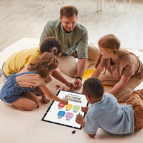 Set 12 Calming Corner Posters for Classroom Must Haves For Teachers, Composition Notebook Classroom Decor, 10x12 Calm Down Corner Supplies, Feelings Chart For Kids Ages 4-8, Feelings Wheel Poster in Kuwait